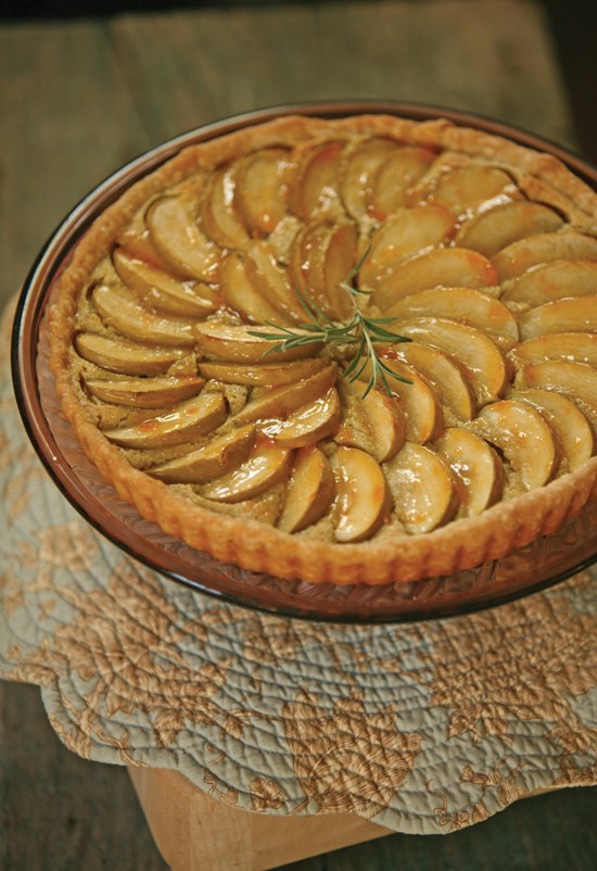 Apple-cranberry pecan tart