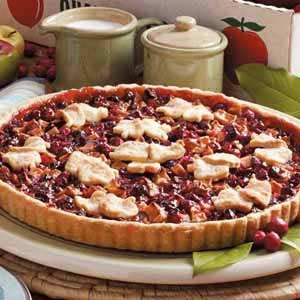 Apple cranberry tart