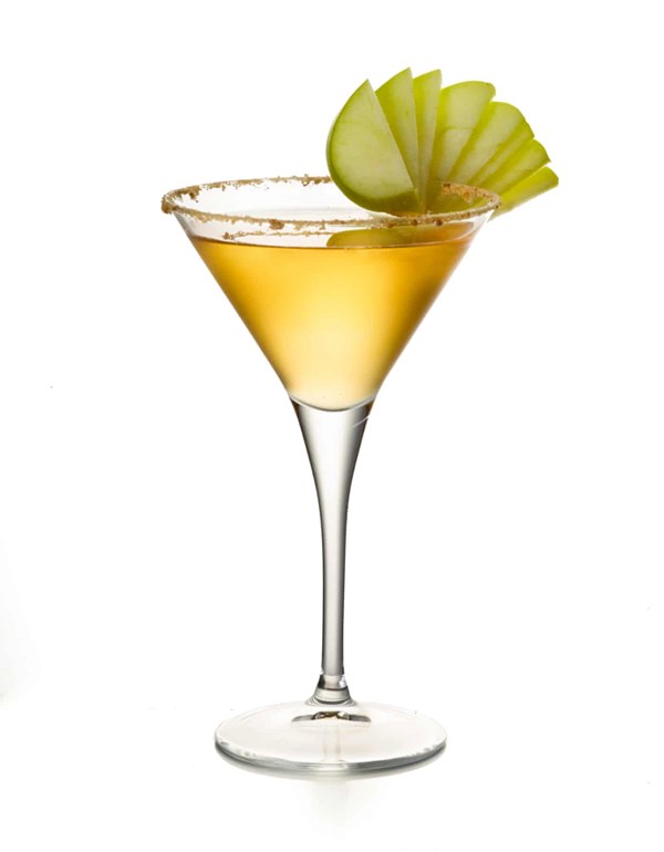 Apple crumble in a glass