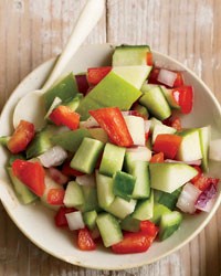 Apple-cucumber salsa
