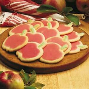 Apple cutout sugar cookies