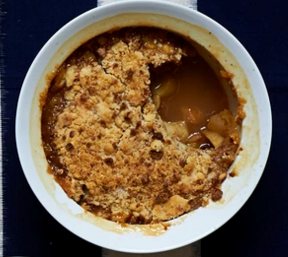 Apple, date and orange crumble