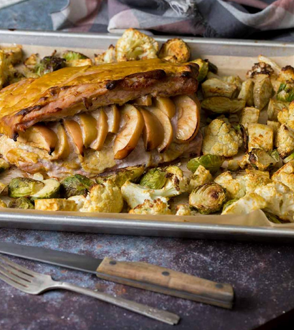 Apple-Dijon stuffed pork loin