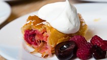 Apple, fennel, and berry strudel