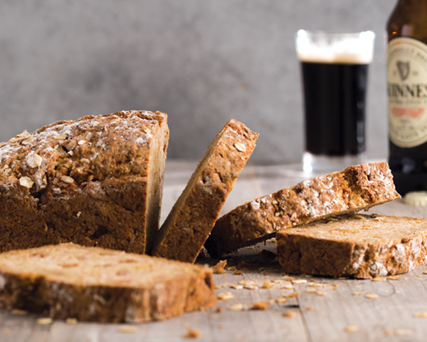 Apple Guinness cheddar soda bread