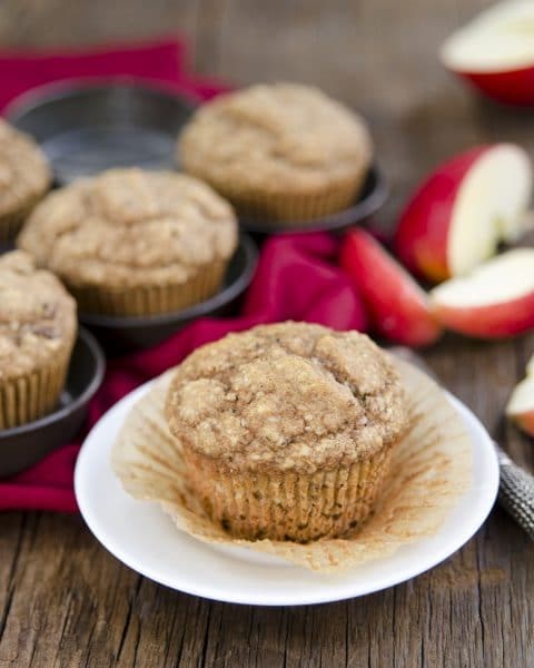 Apple-hemp muffins