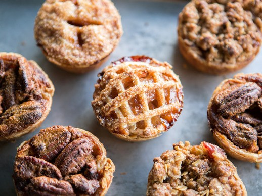 Apple lattice mini pies