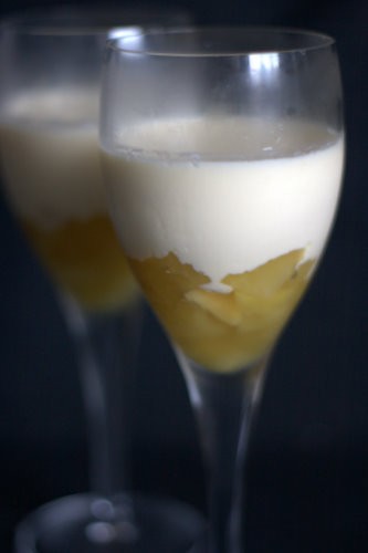 Apple, lemon and lime possets
