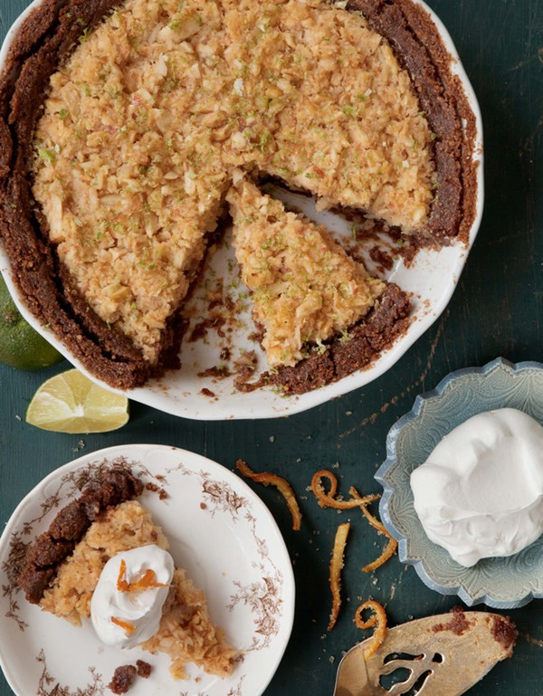 Apple-lime custard tart