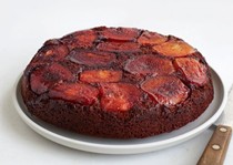 Apple-molasses upside-down cake