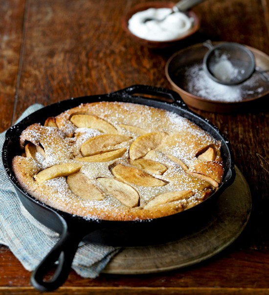 Apple-pecan clafoutis