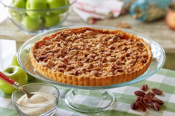 Apple pecan crumb tart 