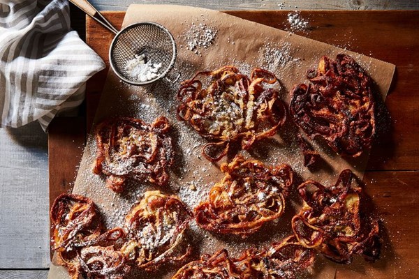 Apple peel funnel cake