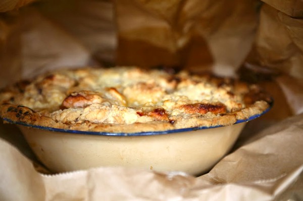 Apple pie in a paper bag
