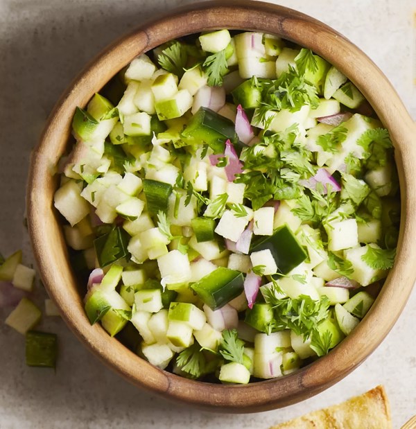 Apple-poblano salsa