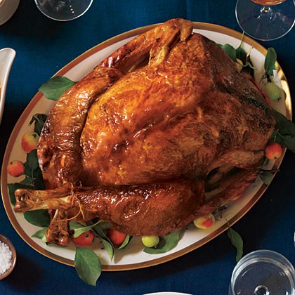 Apple-poblano whole roast turkey