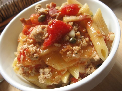 Apple-pork ragu with pappardelle