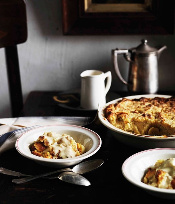 Apple pudding with vanilla custard [Richard Corrigan]
