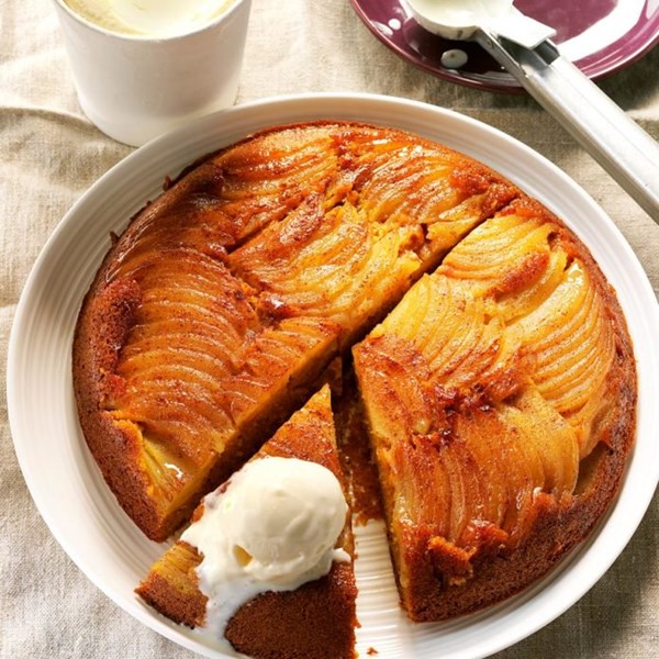 Apple-pumpkin upside-down cake