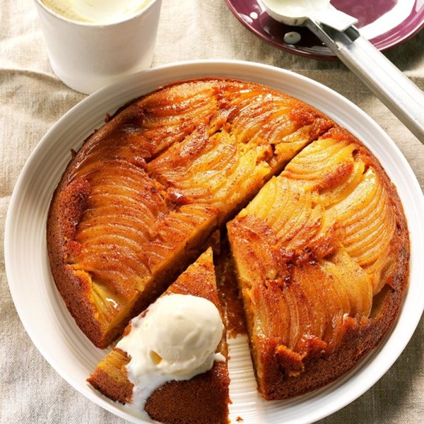 Apple-pumpkin upside-down cake