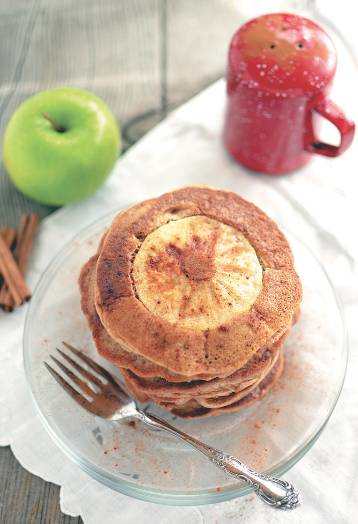 Apple ring pancakes