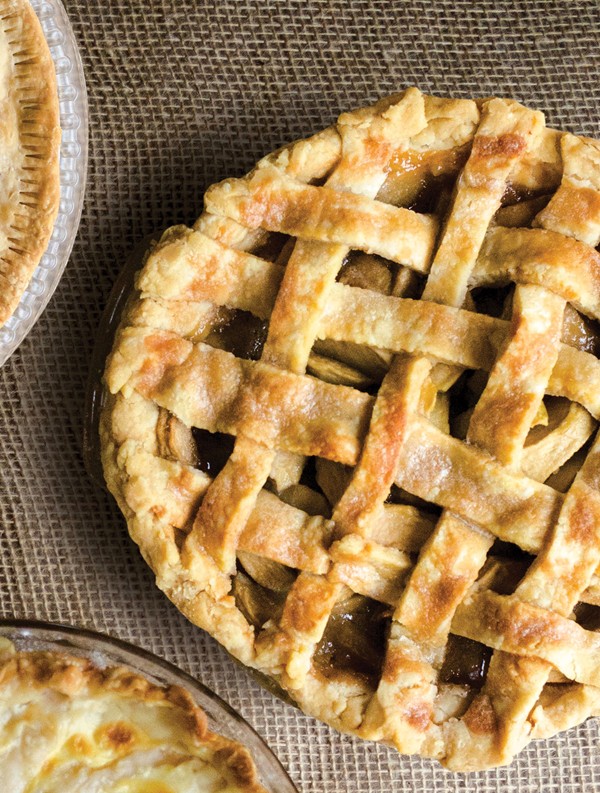 Apple-rosemary lattice pie