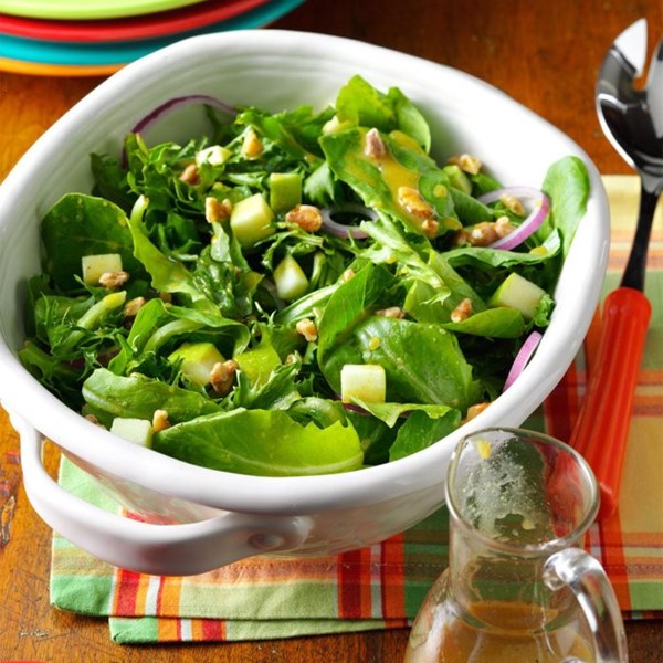 Apple salad with maple-mustard vinaigrette