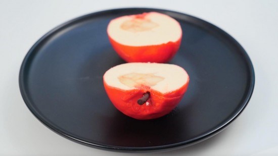 Apple-shaped dessert