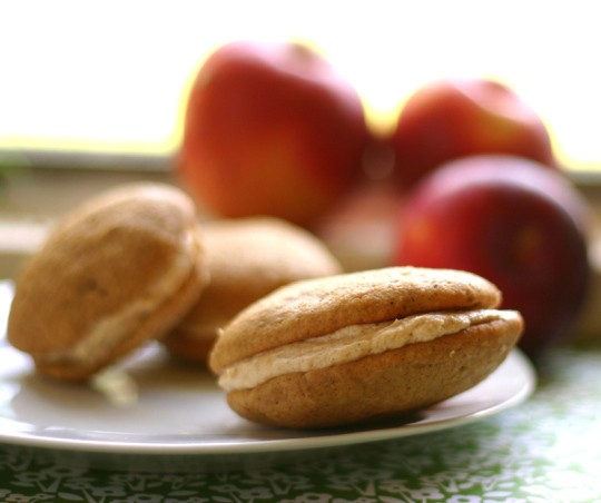 Apple spice whoopie pies with cider frosting