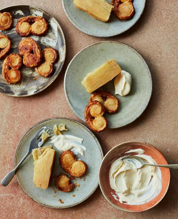 Apple terrine with palmiers
