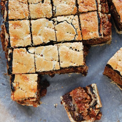 Apple, walnut, and poppy seed pastry (Flódni)