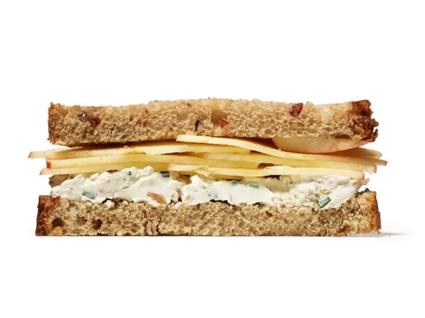 Apple-walnut cream cheese sandwich 