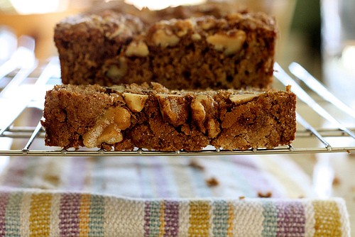Apple walnut flax seed bread