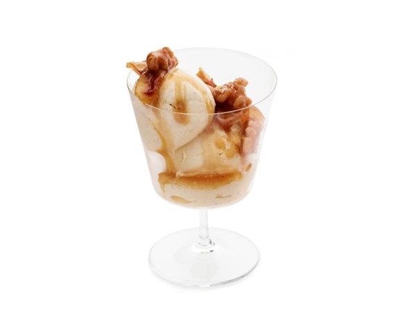 Apple-walnut sundae