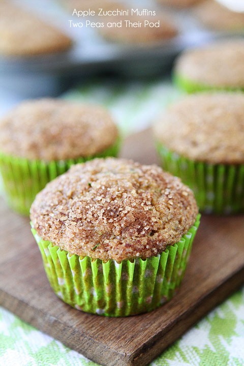 Apple zucchini muffins