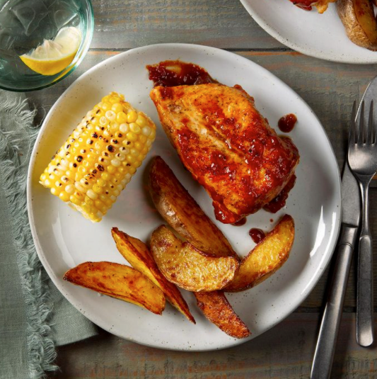 Applesauce barbecue chicken