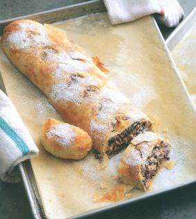 Apricot & cheese strudel