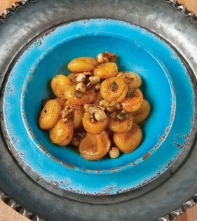 Apricot + nut pickle (Torshi-e ajil-e Hamadani)