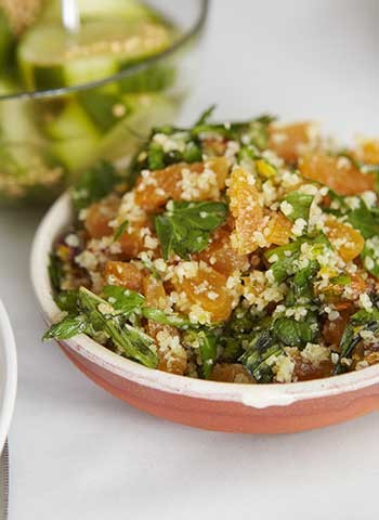 Apricot & pistachio tabule with orange blossom