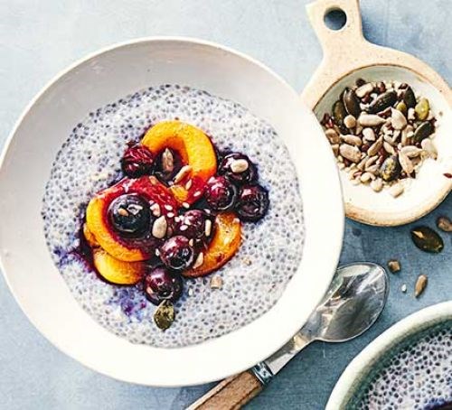 Apricot & seed overnight chia pudding