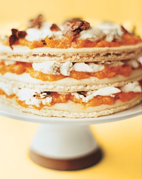 Apricot almond layer cake