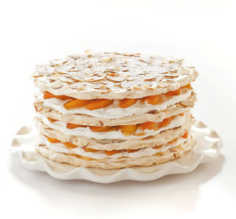 Apricot-almond meringue cake
