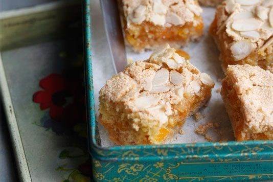 Apricot and almond macaroon bars