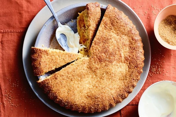 Apricot and almond pie