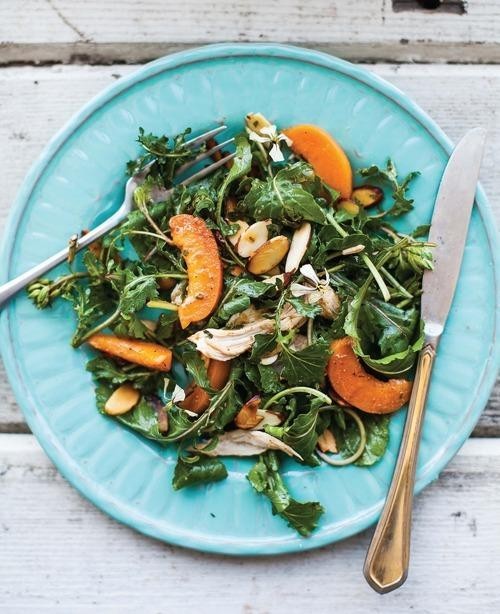 Apricot and chicken salad with toasted cumin vinaigrette
