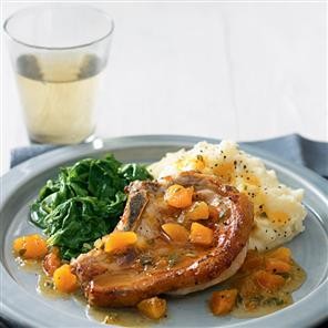 Apricot and sage pork chops