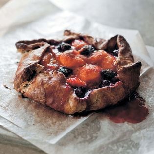 Apricot boysenberry tarts