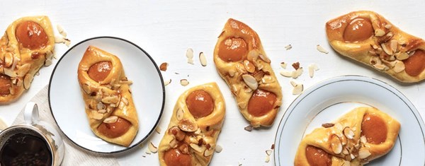 Apricot brioche tarts