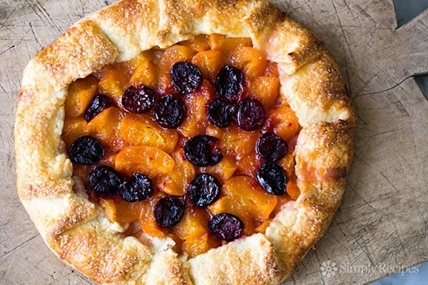 Apricot cherry galette