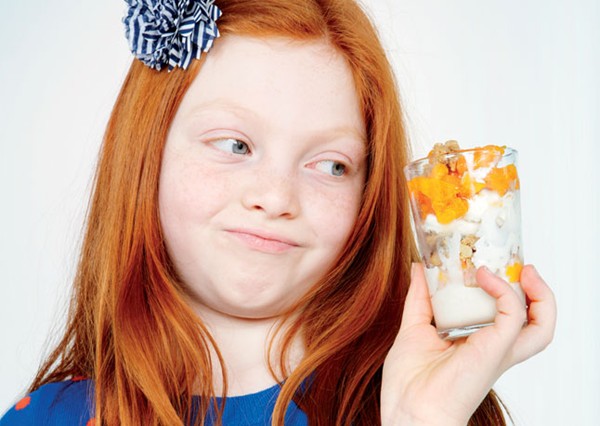 Apricot crumble parfait